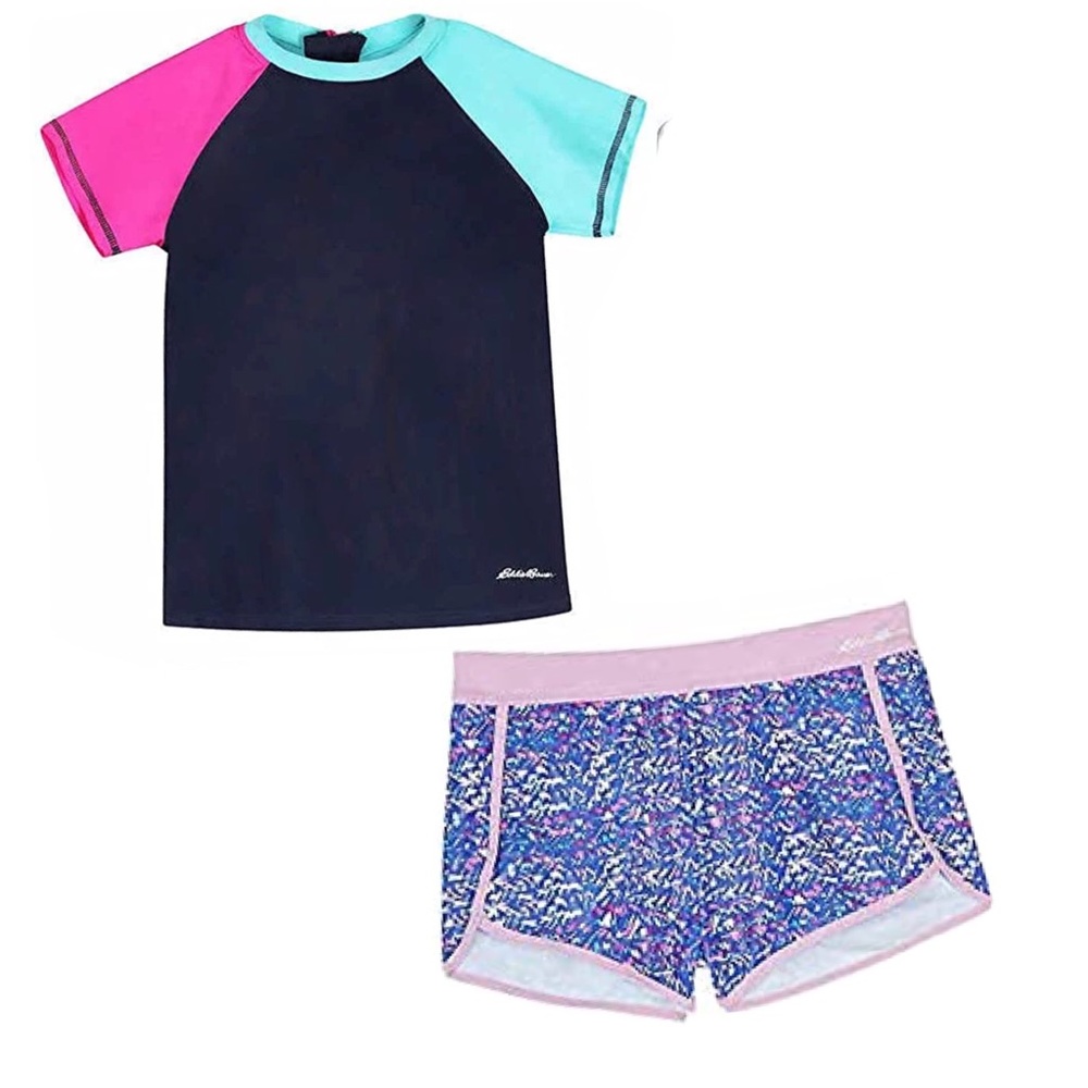 Eddie Bauer Rash guard Swimsuit Set
